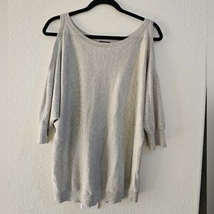 Express Women's Off-Shoulder Gray Sweater